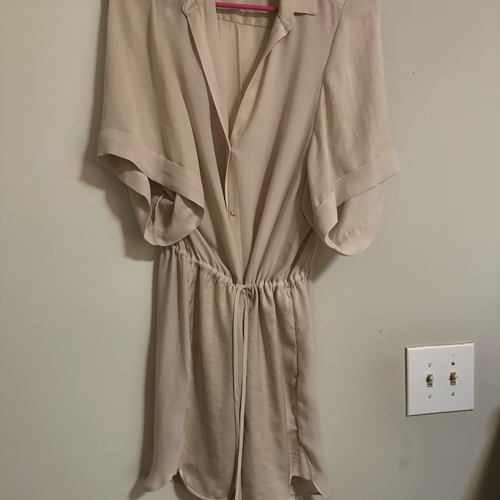 Halston Heritage Cream Mini Dress